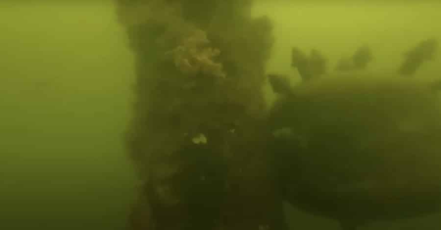 Homem é aconselhado a chamar as autoridades após GoPro fazer descoberta perturbadora ao cair no oceano Alguns sugeriram que era uma mina marítima (YouTube/Dusty Sands)