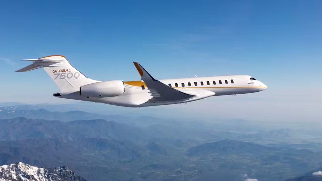 Global 7500 visto de lado