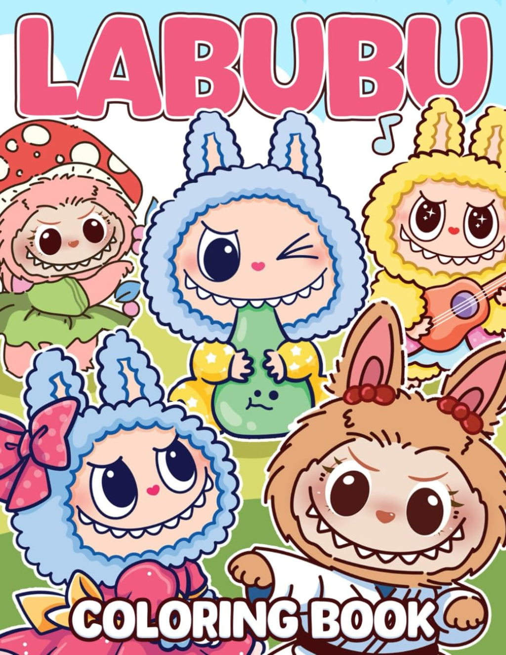 Livro de colorir oficial da Labubu, ainda não disponível para venda no Brasil (Imagem: Esme Adams/Kasing Lung/Divulgação)