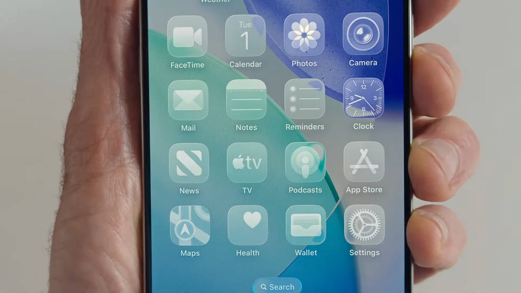 iphone com apps translucidos