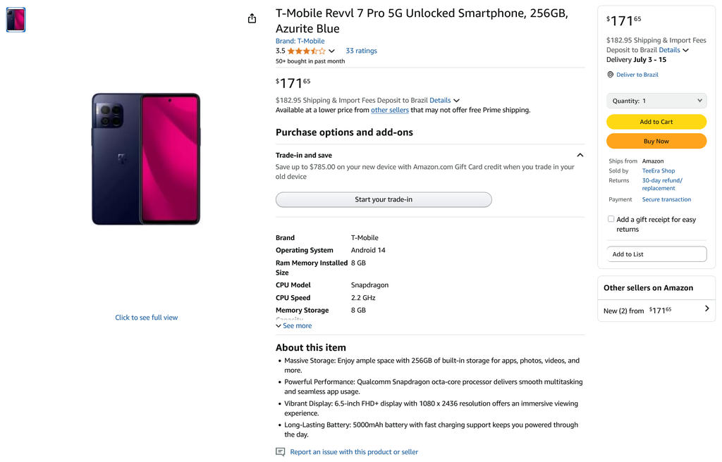 T-Mobile Revvl 7 Pro 5G