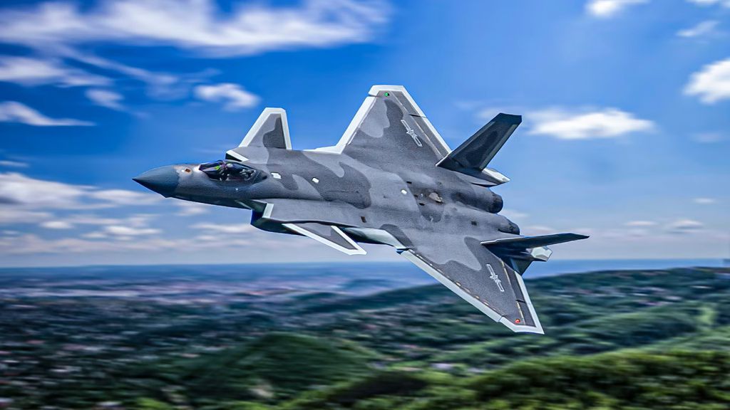 Chengdu J-20 visto no ar