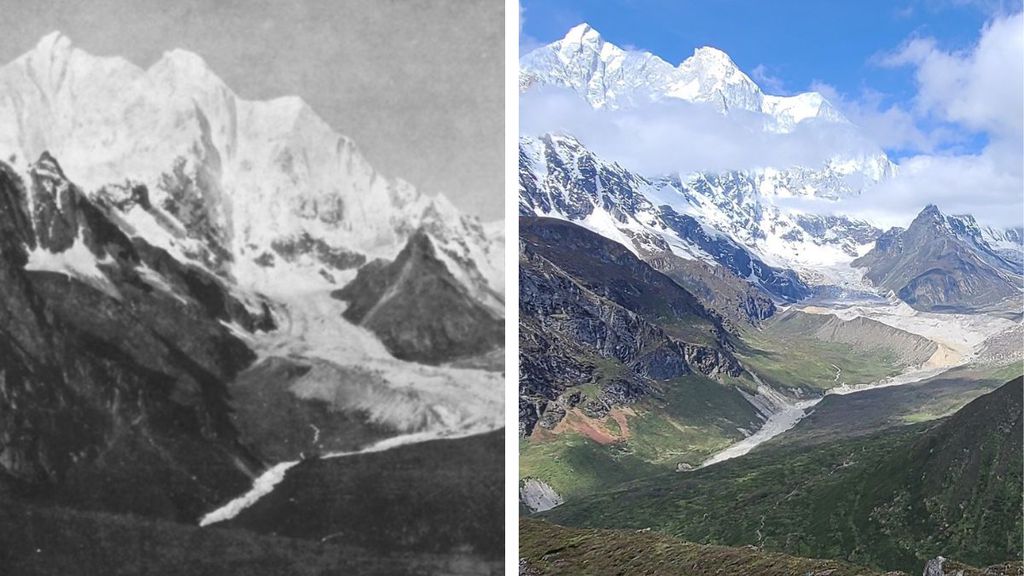 Mudança na paisagem do Monte Everest
