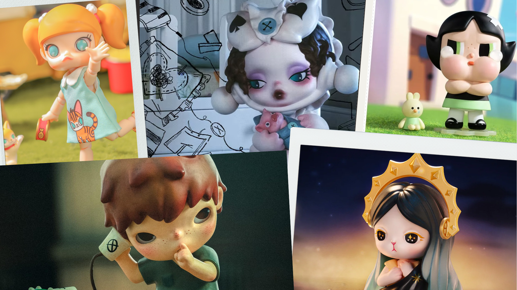 A Pop Mart e outras empresas dedicadas aos art toys criam diversos brinquedos voltados ao público adolescente e adulto, como Pucky, Molly e Skullpanda (Imagem: Pop Mart/Divulgação)