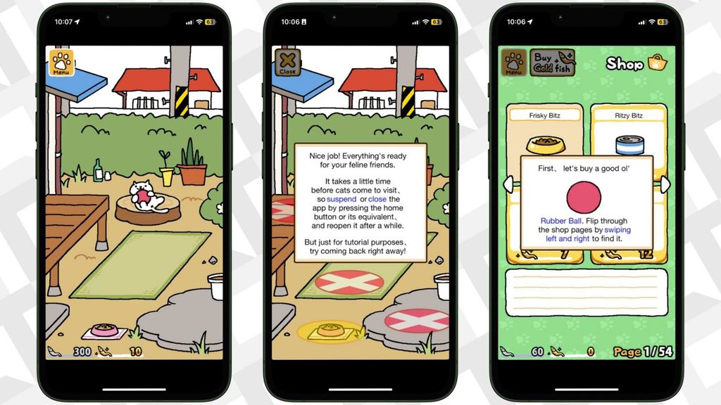 Neko Atsume jogo de gato para celular captura de tela