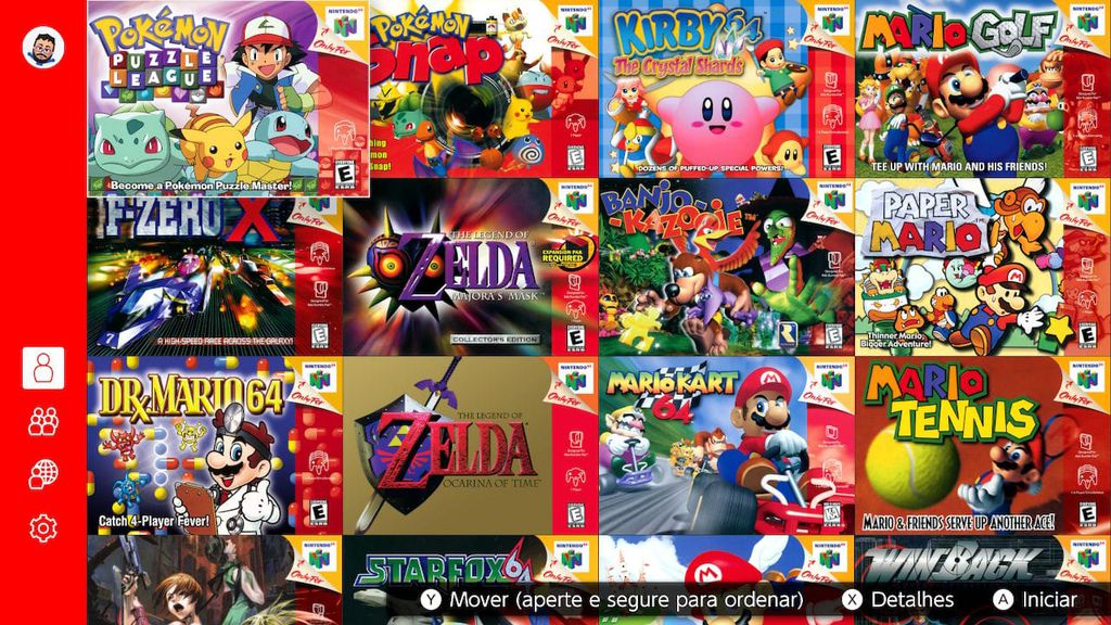 Imagem dos jogos de Nintendo 64