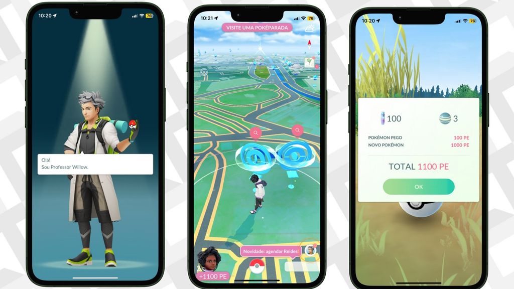 Captura de tela jogo para celular pokemon go 