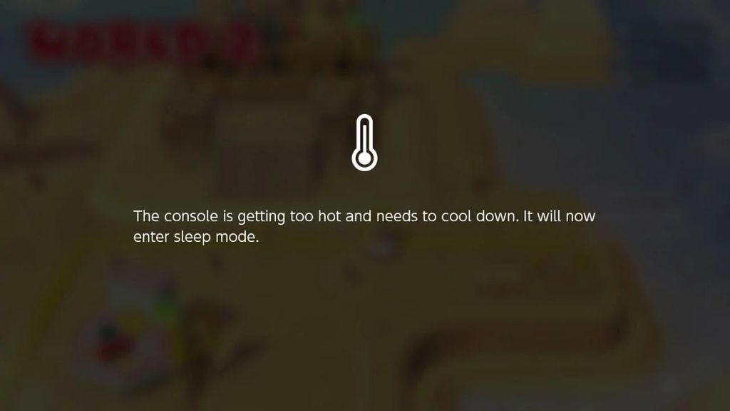 Aviso de superaquecimento do Nintendo Switch 2