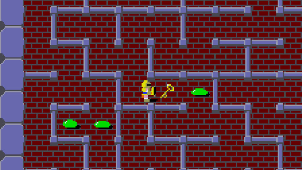 gameplay de Tower of Druaga, considerado o primeiro jogo hack and slash
