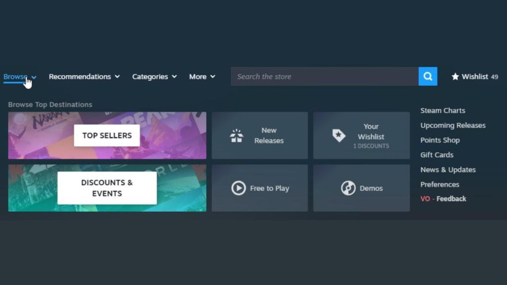 Imagem da nova interface do Steam