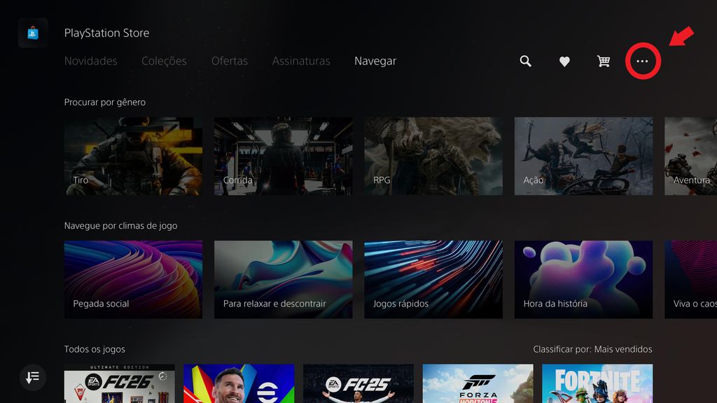 Imagem da PlayStation Store