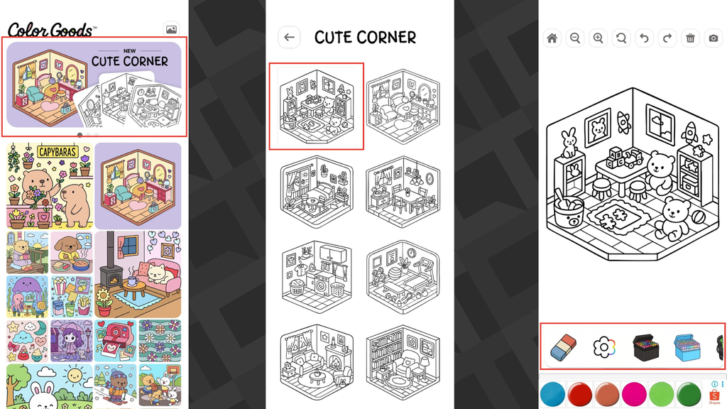 Passos para usar o app Color Goods