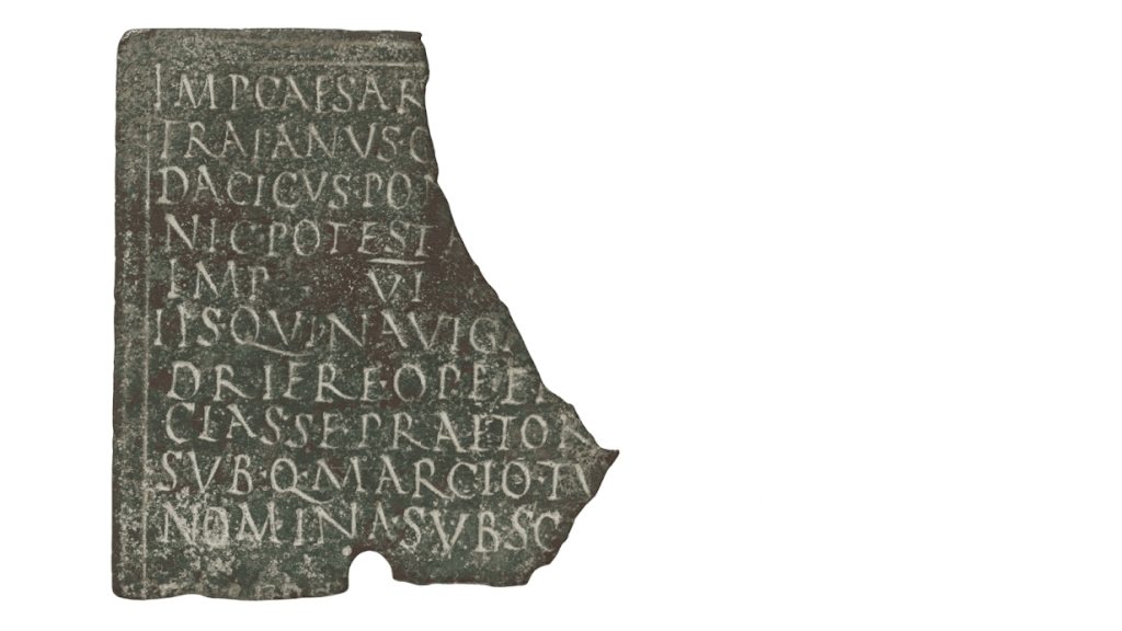 O modelo de linguagem Aeneas em funcionamento, decifrando o possível texto de um diploma militar da Sardenha, do primeiro século d.C. (Imagem: Google DeepMind/Aeneas/CIL XVI, 60)