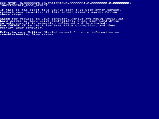 Tela azul Windows