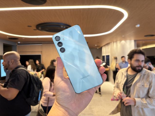 Galaxy A16 no evento de lançamento