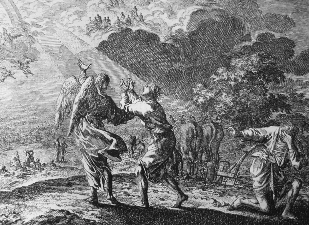 O que aconteceria durante o "arrebatamento", enquanto pessoas se preparam para suposto "fim do mundo" O arrebatamento, como retratado pelo artista holandês Jan Luykens, mostra que envolve algumas pessoas, mas não todas, sendo levadas aos céus (Domínio Público)