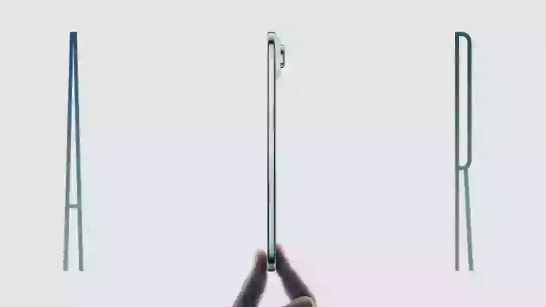 O iPhone Air tem menos de 6 mm de espessura (Apple)