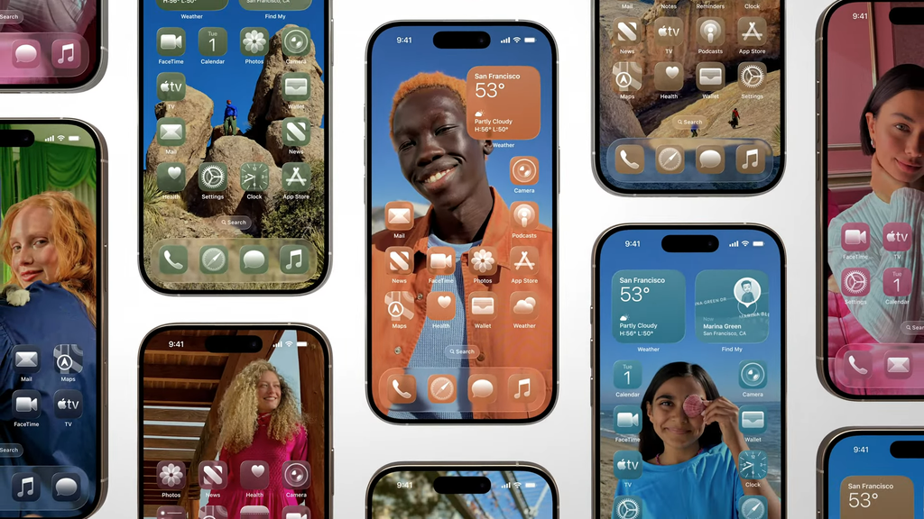 Telas do iPhone com iOS 26