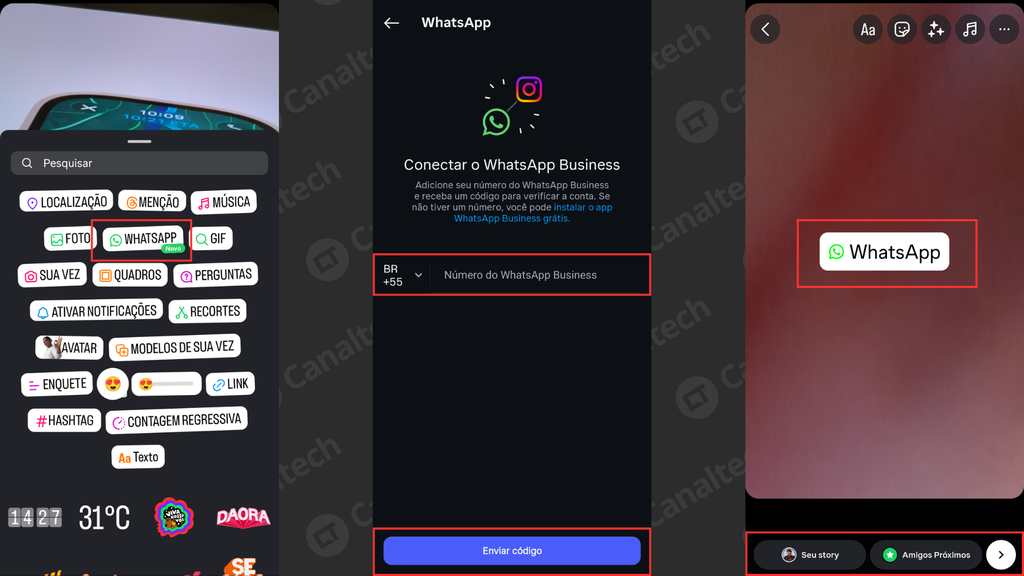 Como usar a figurinha do WhatsApp no Instagram Stories (Imagem: Captura de tela/Bruno De Blasi/Canaltech)