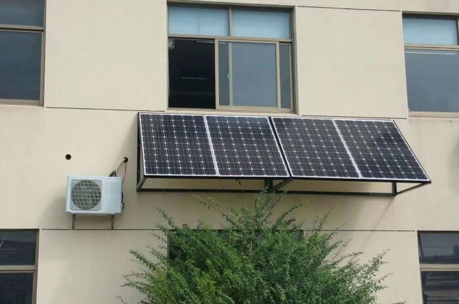 ar-condicionado com placa solar