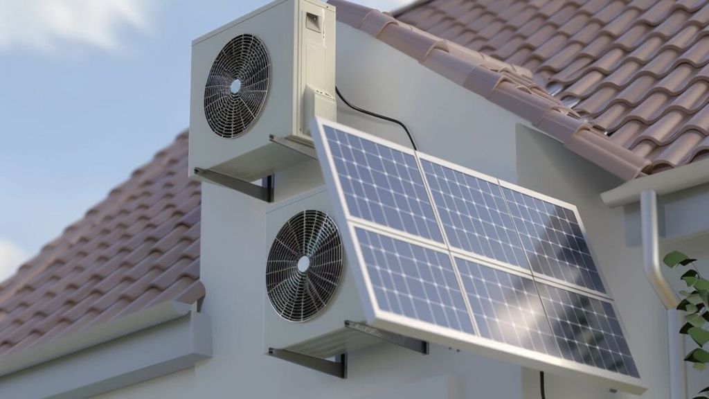 ar-condicionado com placa solar