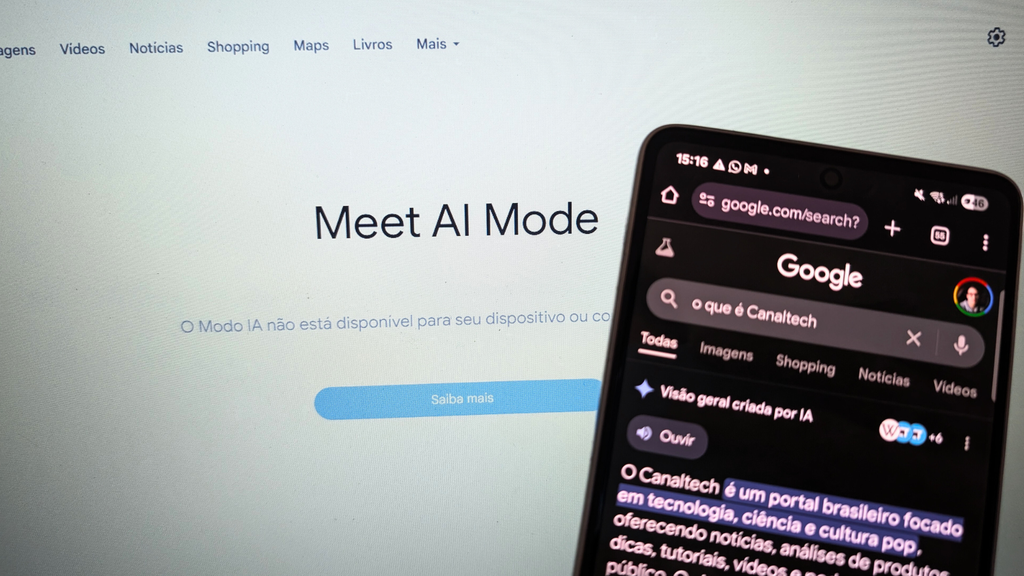 Modo AI vs resumo de IA do Google