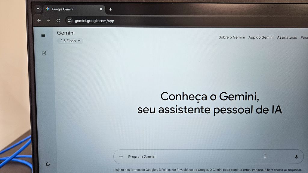 tela do Gemini no computador