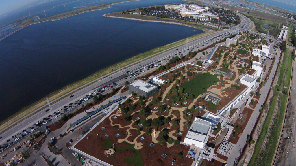 visão aérea da sede da meta