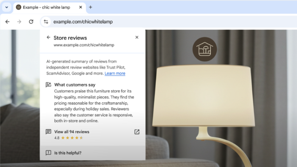 Inteligência artificial é usada para imitar avaliações humanas em sites falsos e mesmo nos legítimos, fazendo usuários pensarem que estão comprando um produto realmente recomendado por outros usuários (Imagem: Reprodução/Google)