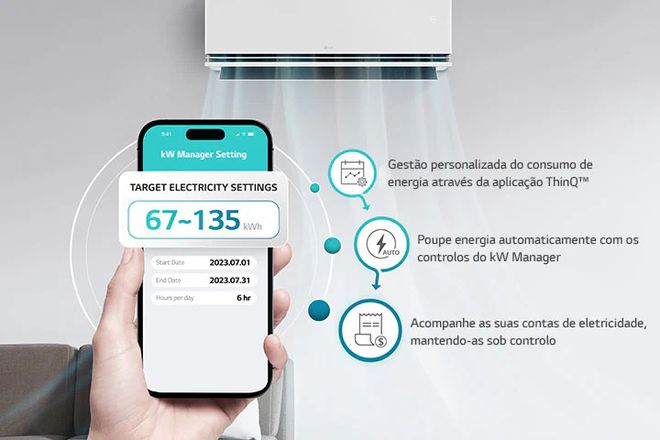 lg kw manager - limite no ar-condicionado