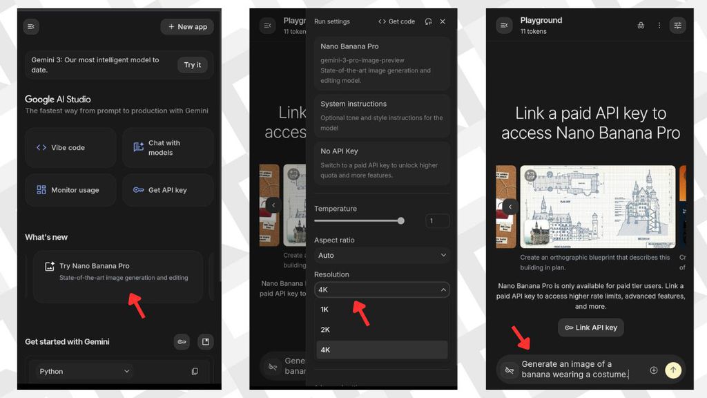 Nano Banana Pro no Google AI Studio