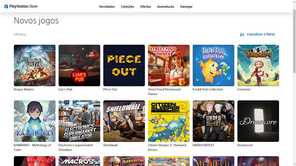 Imagem da PlayStation Store