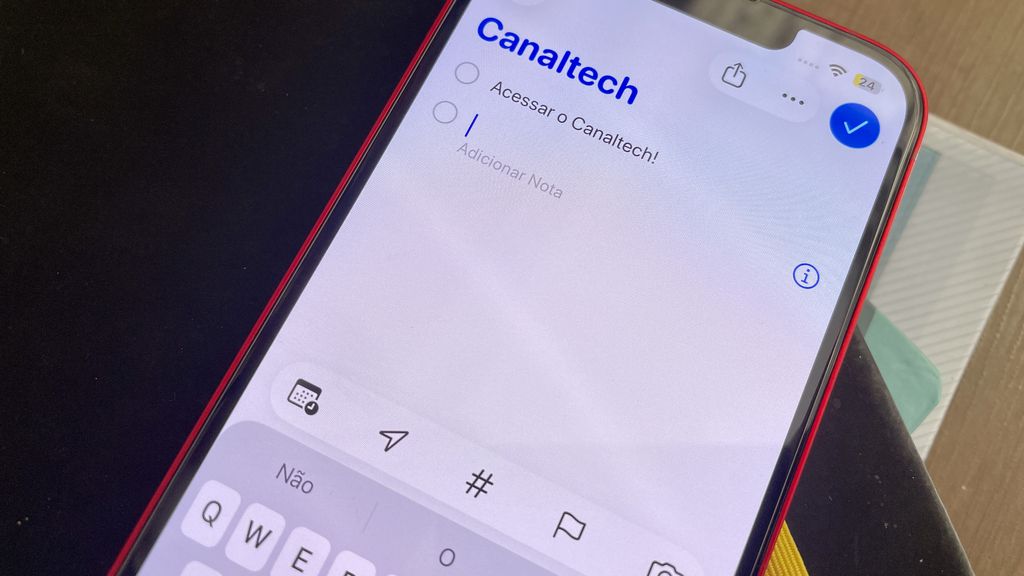 Lembretes da Apple (Imagem: Bruno De Blasi/Canaltech)