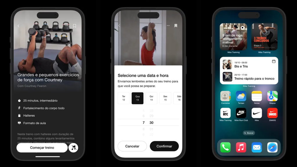 Nike Training Club oferece aulas para treinar em casa (Imagem: Reprodução/App Store)