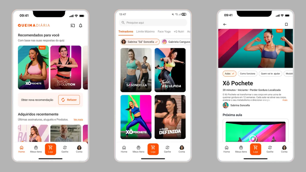 Queima Diária reúne aulas de treinos para acompanhar pelo celular, tablet, PC ou até mesmo pela TV (Imagem: Reprodução/App Store)