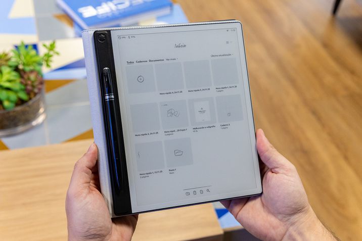 Montblanc Digital Paper (Mystic Black) + Capa de Couro Azul