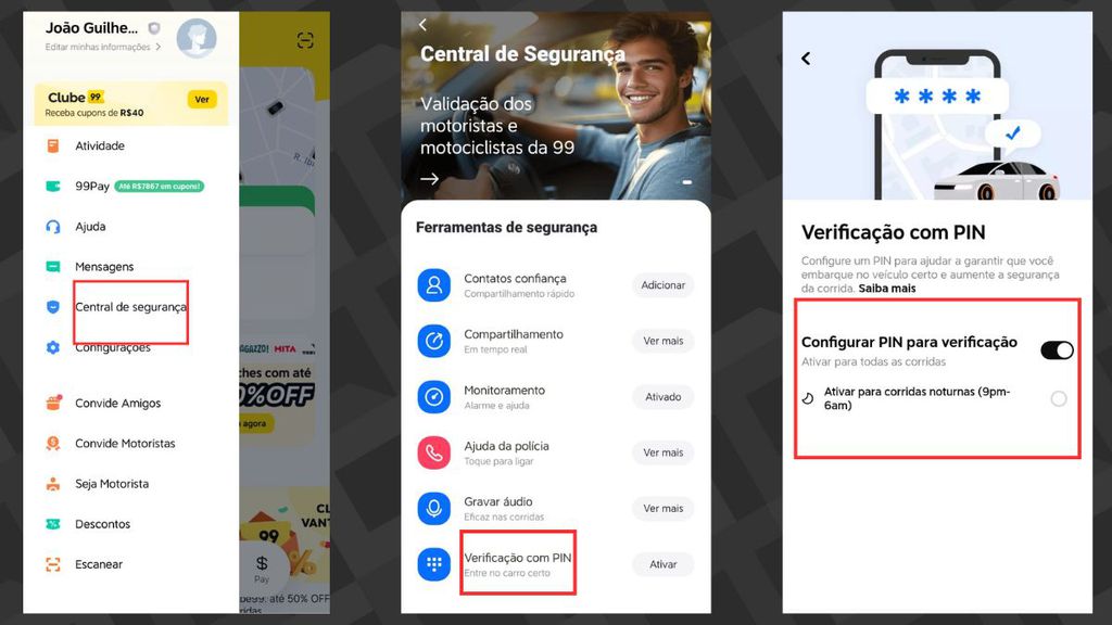 Verificação com PIN 99