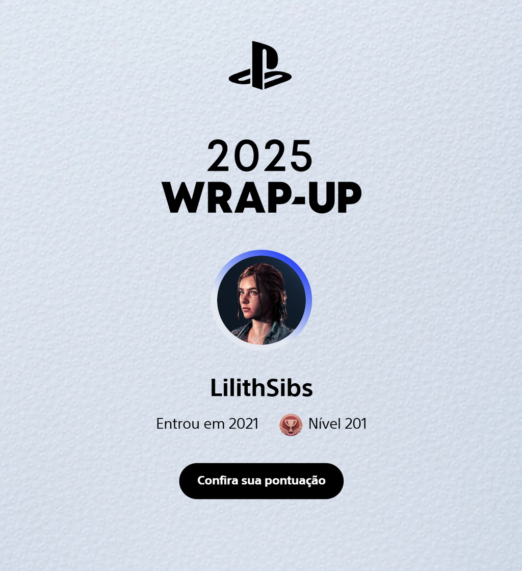A Retrospectiva PlayStation 2025 começa lembrando quando você entrou no Best Place to Play, trazendo informações sobre sua jogatina no ano em seguida (Imagem: Lillian Sibila Dala Costa/Print de Tela)