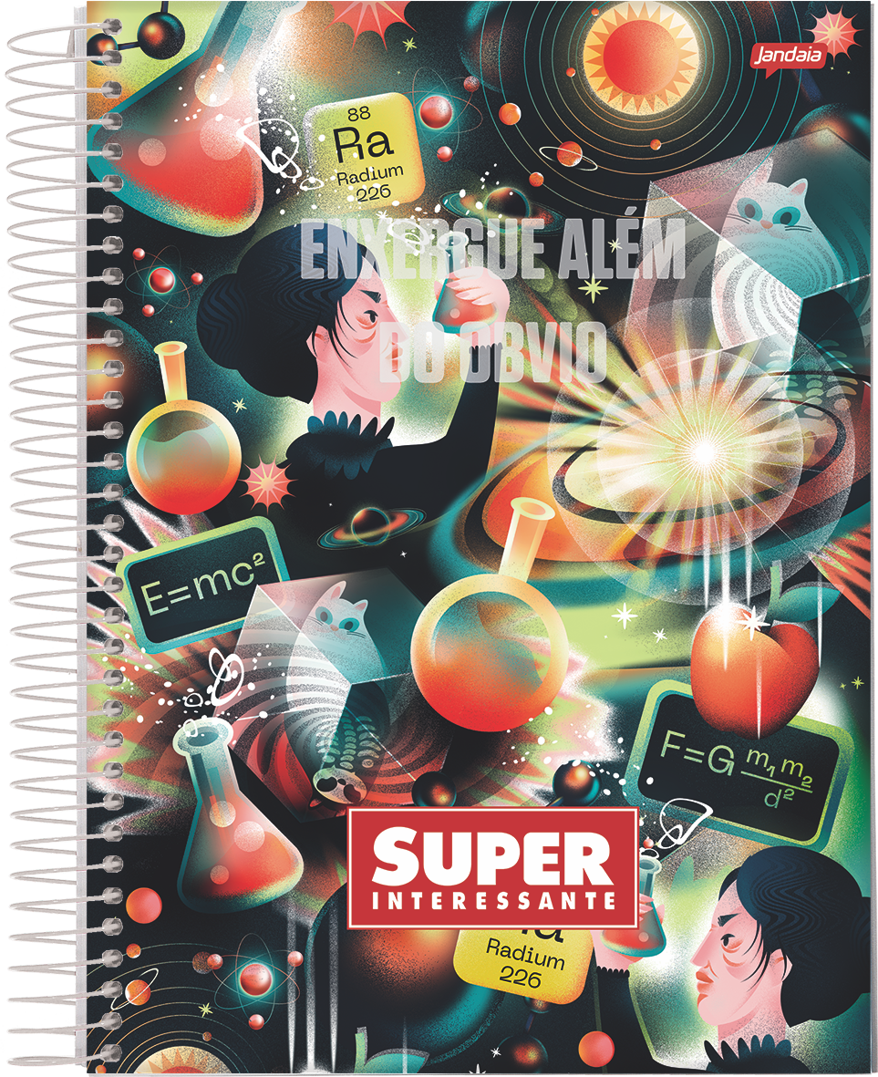 Capa de caderno da Superinteressante