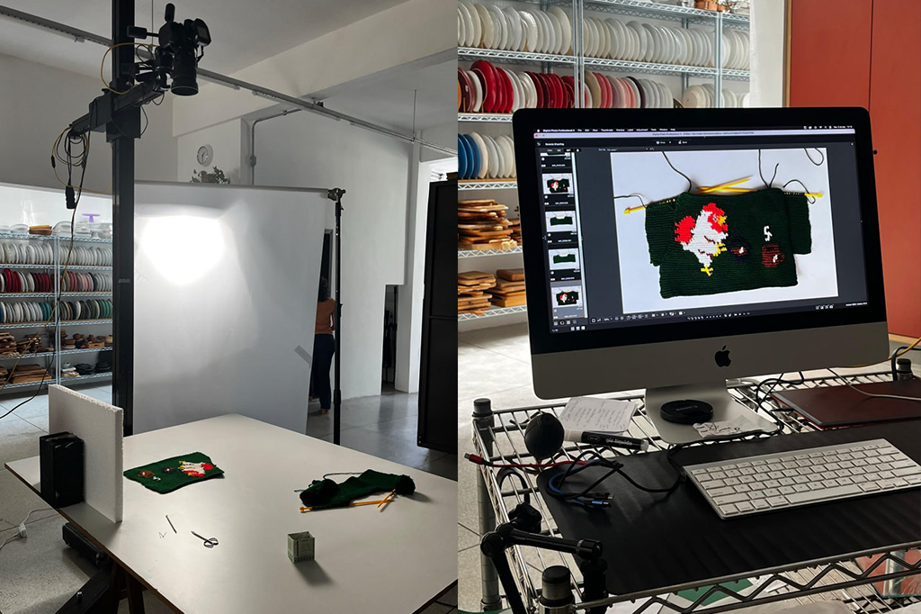 Fotografia dos bastidores da sessão de foto da capa.