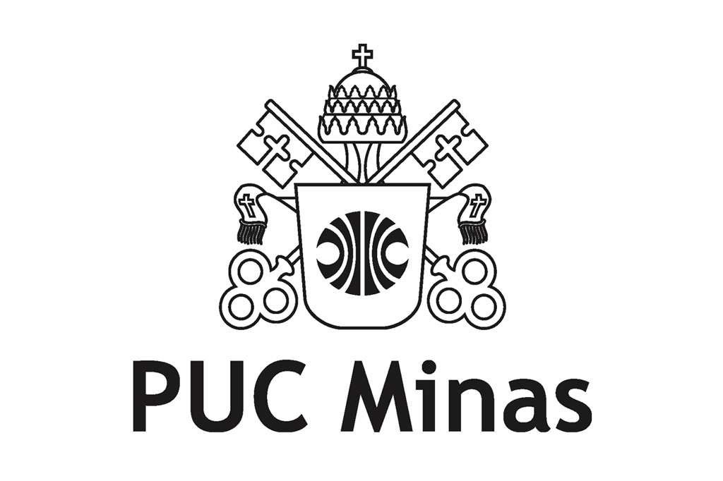 Imagem, em fundo branco, do brasão da Pontifícia Universidade Católica de minas Gerais.