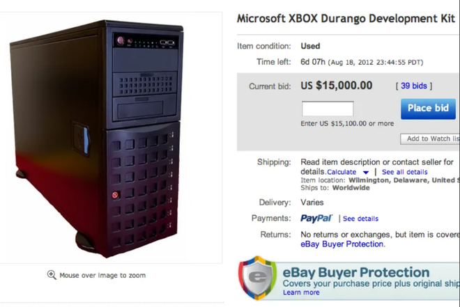O suposto dev kit Durango, que Dylan montou com ajuda de amigos para criar um 