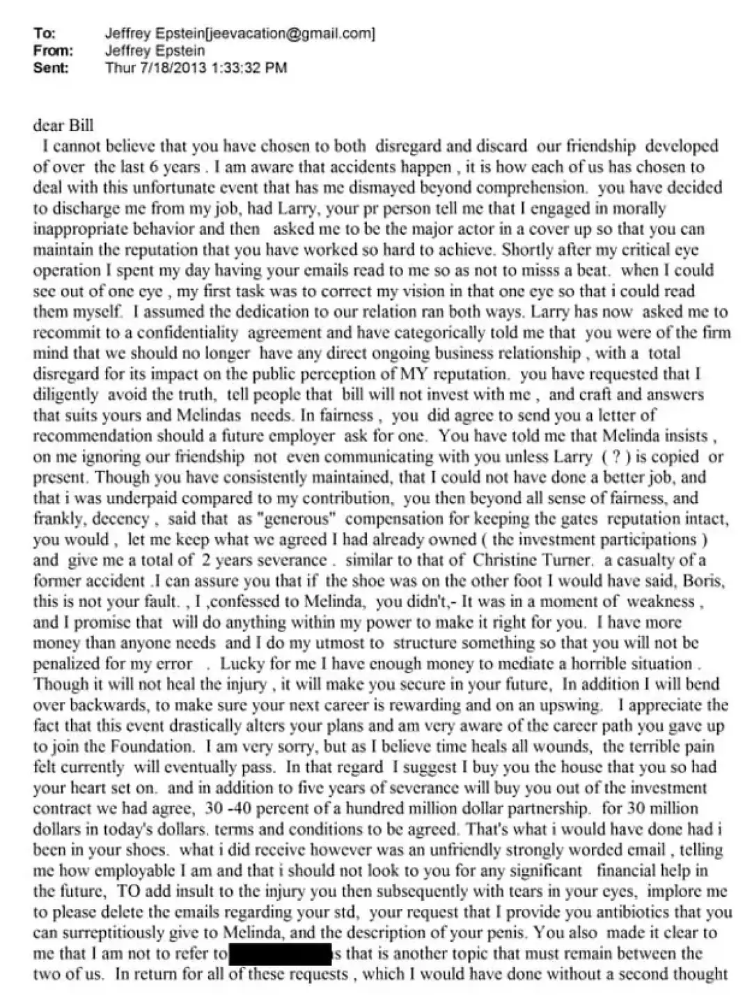 Epstein fez diversas alegações sobre Gates (Departamento de Justiça)