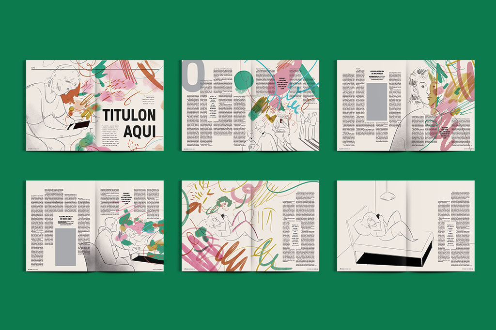 Primeiros esboços das ilustrações da matéria O Divã No Algoritmo da edição 479.