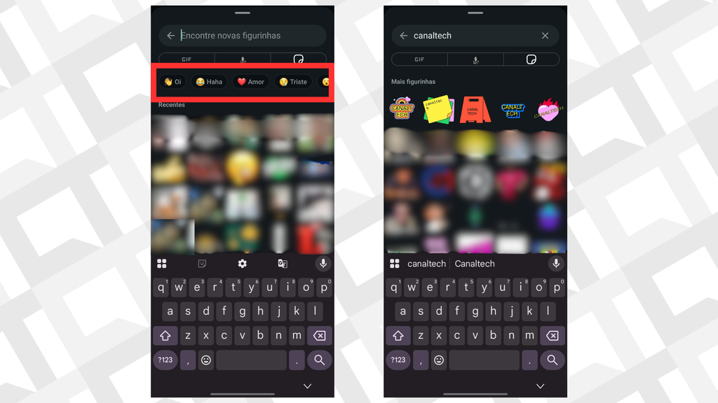Figurinhas de texto WhatsApp