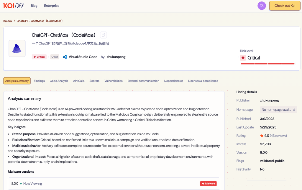 As extensões maliciosas realmente funcionam como prometido e precisam das permissões do usuário para trabalhar, mas também coletam dados sem aviso (Imagem: Koi Security/Divulgação)