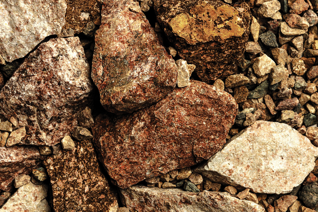 Imagem, em close up, de pedras de bastnasita.