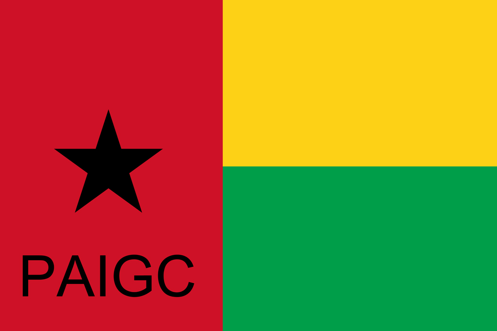 Imagem da bandeira de Guiné-Bissau.