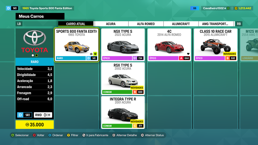 Toyota Sports 800 Edição Fanta de 1966 Forza Horizon 6
