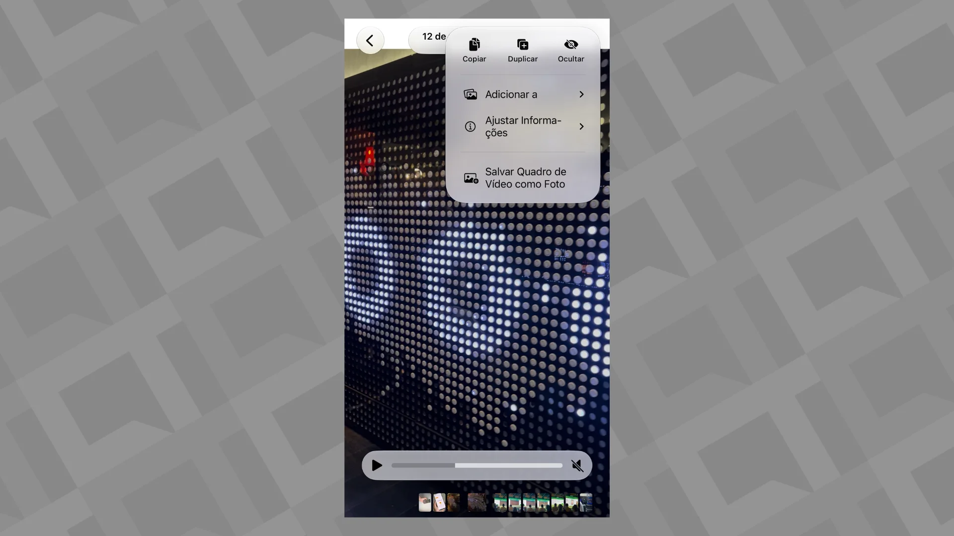 iOS 27 salvar quadro de vídeo